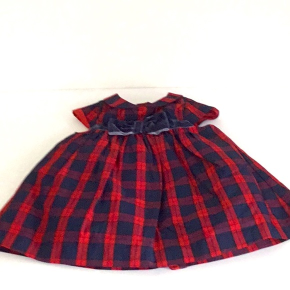 Janie & Jack Red/Navy Checkered Dress. Holiday, Easter, Special Occasion Dress. - Picture 5 of 11